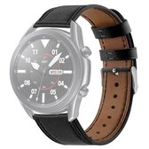 Voor Galaxy Watch 3 41 mm lederen vervangende band horlogeband (zwart)