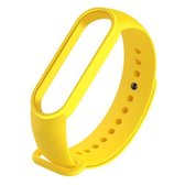 Voor Geschikt voor Xiaomi Mi Band 6 (CA8856) Siliconen vervangende band horlogeband in effen kleur (geel)