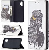 Voor Samsung Galaxy A32 4G Gekleurde Tekening Patroon Onzichtbare Magnetische Horizontale Flip PU Lederen Case met Houder & Kaartsleuven & Portemonnee (Meisje)