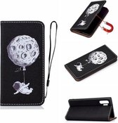 Voor Galaxy Note 10 Pro 3D Schilderen Horizontale Flip Leren Case met Houder & Kaartsleuf & Portemonnee & Lanyard (Spaceman)