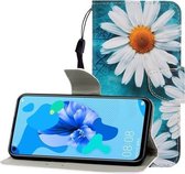 Voor Huawei Nova 5i / P20 Lite (2019) Gekleurde Tekening Horizontale Flip Leren Case met Houder & Kaartsleuf & Portemonnee (Chrysanthemum)