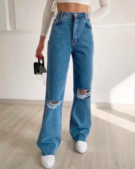 Wide leg jeans maat S