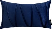 Lucy’s Living Luxe sierkussenhoes SYDNEY Navy Blue - 50 x 30 cm - donker blauw - polyester - wonen - interieur - woonaccessoires