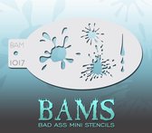 Bad Ass Stencil Nr. 1017 - BAM1017 - Schmink sjabloon - Bad Ass mini - Geschikt voor schmink en airbrush