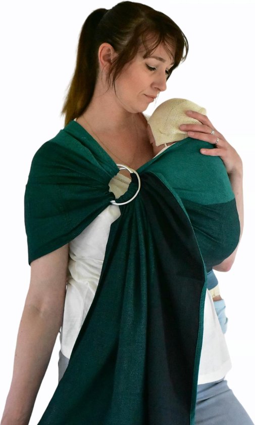 Yaro Newborn Emerald Black -- Ring Sling