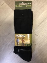 Nordic Wandelsokken 2 paar zwart 43-45
