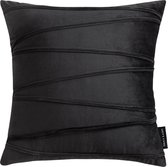 Lucy’s Living Luxe sierkussen Velvet SYDNEY Black - zwart - 45 x 45 cm - kussen - kussens - fluweel - wonen - interieur