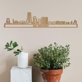 Skyline Almere eikenhout -60cm- City Shapes wanddecoratie
