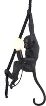 Hype it aap lamp hanglamp - 70 x 24 cm - Lamp aap aan zwart touw - Monkey lamp - Hanglamp woonkamer - Hanglamp Slaapkamer - E27 - Hanglamp Zwart
