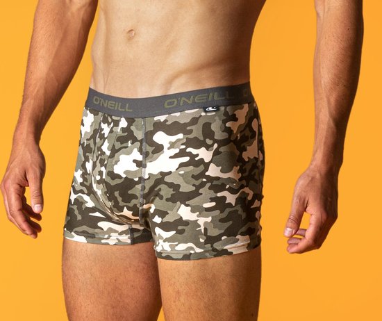 Boxers pour hommes O'Neill - Taille S - Pack de 3 - Thema Camouflage - Qualité 100%