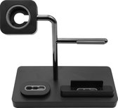 Macally MWATCHSTAND 3-in-1-stand voor Apple Watch, iPhone en AirPods - Zwart