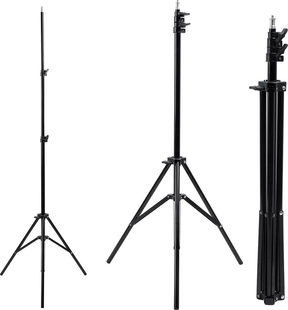 Maclean MC-163 statief voor 12 "ringlicht verstelbare hoogte 62-190 cm verlichting statief lamp statief 3kg draagvermogen licht statie