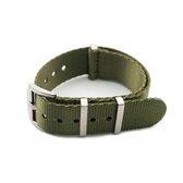 Strapzz® Nato Basic Line Groen  - Horlogebandje - 22mm