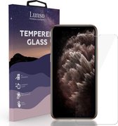 Lunso - Geschikt voor iPhone 11 Pro Max - Gehard Beschermglas - Full Cover Screenprotector