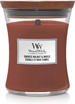 WoodWick Hourglass Medium Geurkaars - Smoked Walnut & Maple