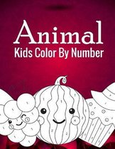 animal kids color by Number