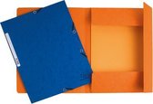 EXACOMPTA hoekklemmappen, DIN A4, karton 400 g/sqm, blauw