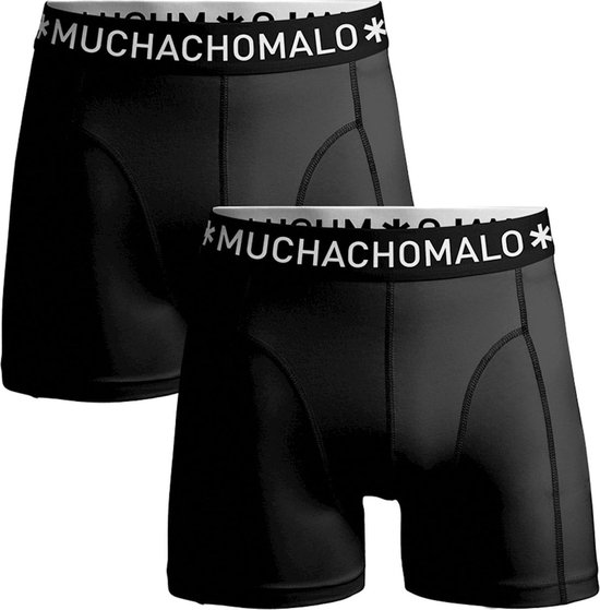 Muchchomalo microfiber boxershorts (2-pack) - heren boxers normale - zwart -  Maat: