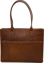 DSTRCT Schoudertas Croco Leer - Cognac