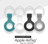 AirTag Sleutelhanger | Siliconen houder voor AirTag | Mix van 4 kleuren