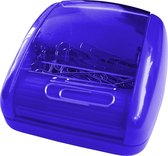 SDI - Paperclip rol-dispenser - 80x90x45mm - Inclusief 100 paperclips! - Blauw - 1 stuk
