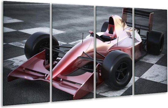Glas schilderij Auto, Formule | Grijs, Roze, Rood | | Foto print op Glas |  F007192