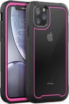 Apple iPhone 12 Pro Backcover - Zwart / Roze - Shockproof Armor - Hybrid - Drop Tested