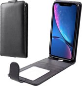 GadgetBay Kaarthouder hoesje iPhone XR Kunstleer case - Zwart