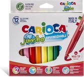 Stylo feutre Carioca Jumbo Superwashable 12 stylos dans un étui en carton