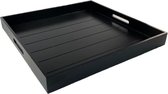 Dienblad XL van WDMT™ | 56 x 56 cm | Extra groot houten dienblad met afneembare coating | Zwart