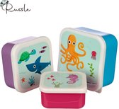 Zeedieren snackdoosjes set van 3 - Puckator