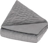 Gravity® therapeutische deken voor volwassenen / jongeren met glaskralen voor betere slaap - Verzwaringsdeken - Verzwaarde Deken - 135x200 10kg - Grijs - 4 seizoenen dekbed