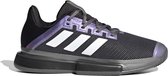adidas Solematch Bounch Clay  Sportschoenen - Maat 45 1/3 - Mannen - Zwart/Paars/Wit