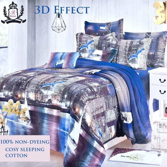 antonio 2 persoons dekbed overtrek , 160 x 200 cm. , katoensatijn