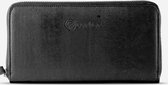 Corkor - RFID large ziparound dames wallet - zwart kurk