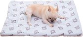 Pets Fortune - Hondenkussen - Zachte Fleece Onderlegger - Flanellen Verdikte Huisdiermat - Hondenbed en Kattenbed – Blauw - XXL: 78 x 100 x 3cm