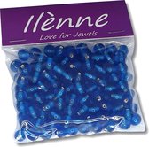 Glaskralen blauw - Rond - 11 mm - 125 gram - kralen hobby volwassenen