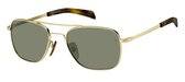 David Beckham Zonnebril 7019/s Cat.3 Vierkant Rvs Goud/groen