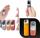 mini gsm - mini telefoon Super Kleine Telefoon – Mini GSM – Dual Sim – Bluetooth - Mini Cellphone - Kleinste Telefoon Ter Wereld - Micro SD kleur rood