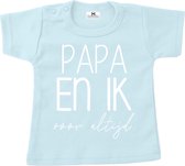 Shirt-papa en ik voor altijd-lichtgrijs-Maat 68