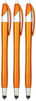 3 Stuks - Stylus Pen voor tablet en smartphone - Oranje