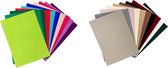 Joy!Crafts / Velvet, Velours, Fluweel Papier / Zelfklevend Karton / A4  / Intensieve, warme en natuurtinten / 200grams / 20 vellen