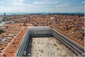 De rode daken en het San Marcoplein van Venetië - Foto op Tuinposter - 150 x 100 cm