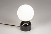 Lumidora Tafellamp 74263 - E14 - Zwart - Wit - Glas - ⌀ 15 cm