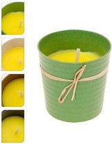 Kaars citronella in ecopot 9,5cmx9,5cm (1 stuk) assorti