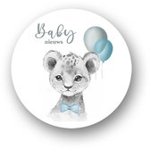 25xSluitzegel - Sluitsticker Baby nieuws*