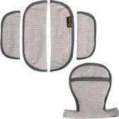 Ukje - Gordelhoesjes Maxi-Cosi en Cybex autostoelen - Grijs ribstof