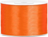 Ruban orange, ruban satin 50 mm (5 cm) Qualité EZ. 25 mètres par rouleau