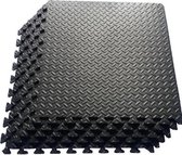 Zwembadtegels - 4 + 2 GRATIS (6 stuks, +/- 1m2)  - Rubber ondertegels zwart - bescherming tegels - vloertegels - ondervloer - puzzel mat - 40CM X 40CM - ondergrond - zwembad tegels