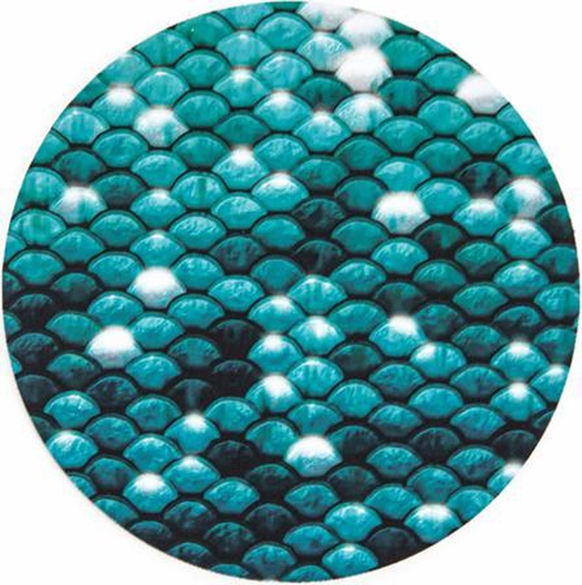 Computer - muismat turquoise - rond - rubber - buigbaar - anti-slip - mousepad